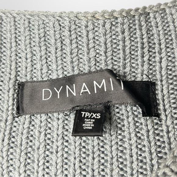 Dynamite Grey & Metallic Knit Dress XS - Picture 6 of 7